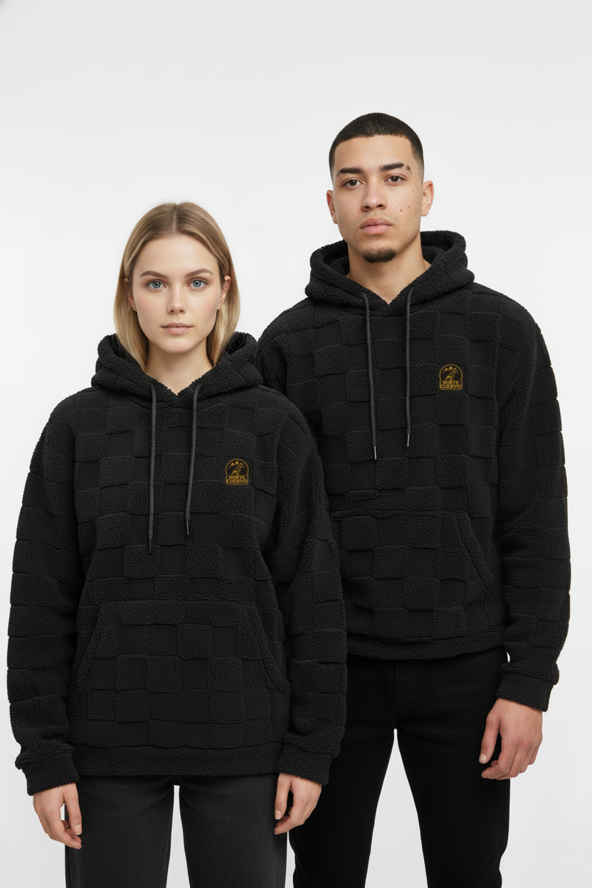 Hoodie Premium Teddy – Norte Cuervo