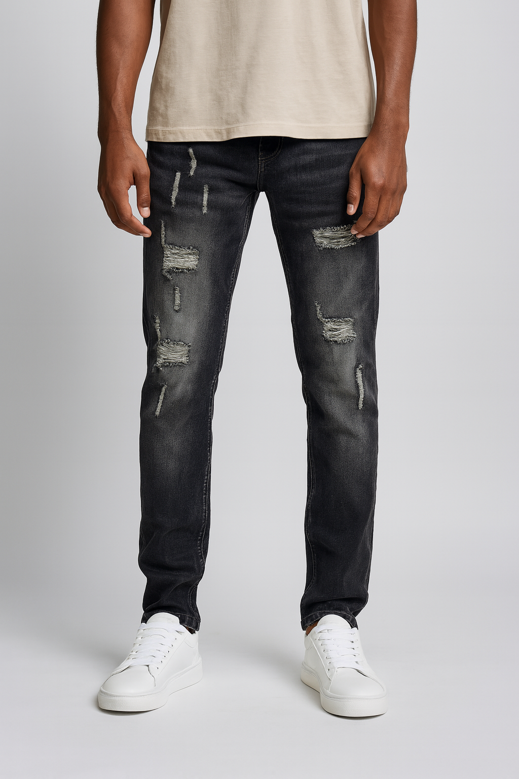 Xhinse Slim Fit të Zeza – Norte Cuervo