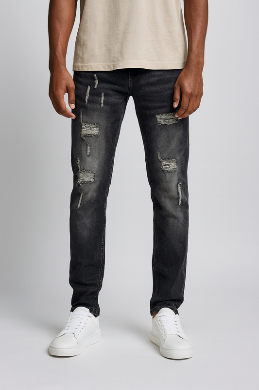 Xhinse Slim Fit të Zeza – Norte Cuervo